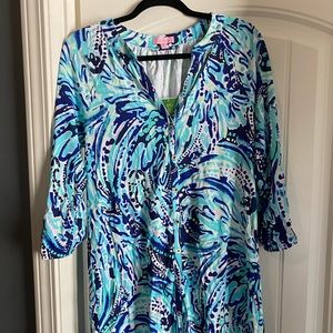 Lilly Pulitzer NWT Blue Bailor Dress with Belt